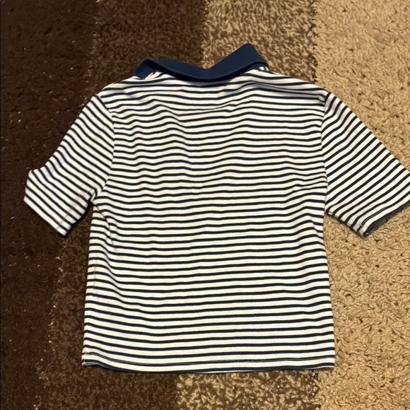 Zara Blue and White Striped Short Sleeve Tee - Picture 8 of 11